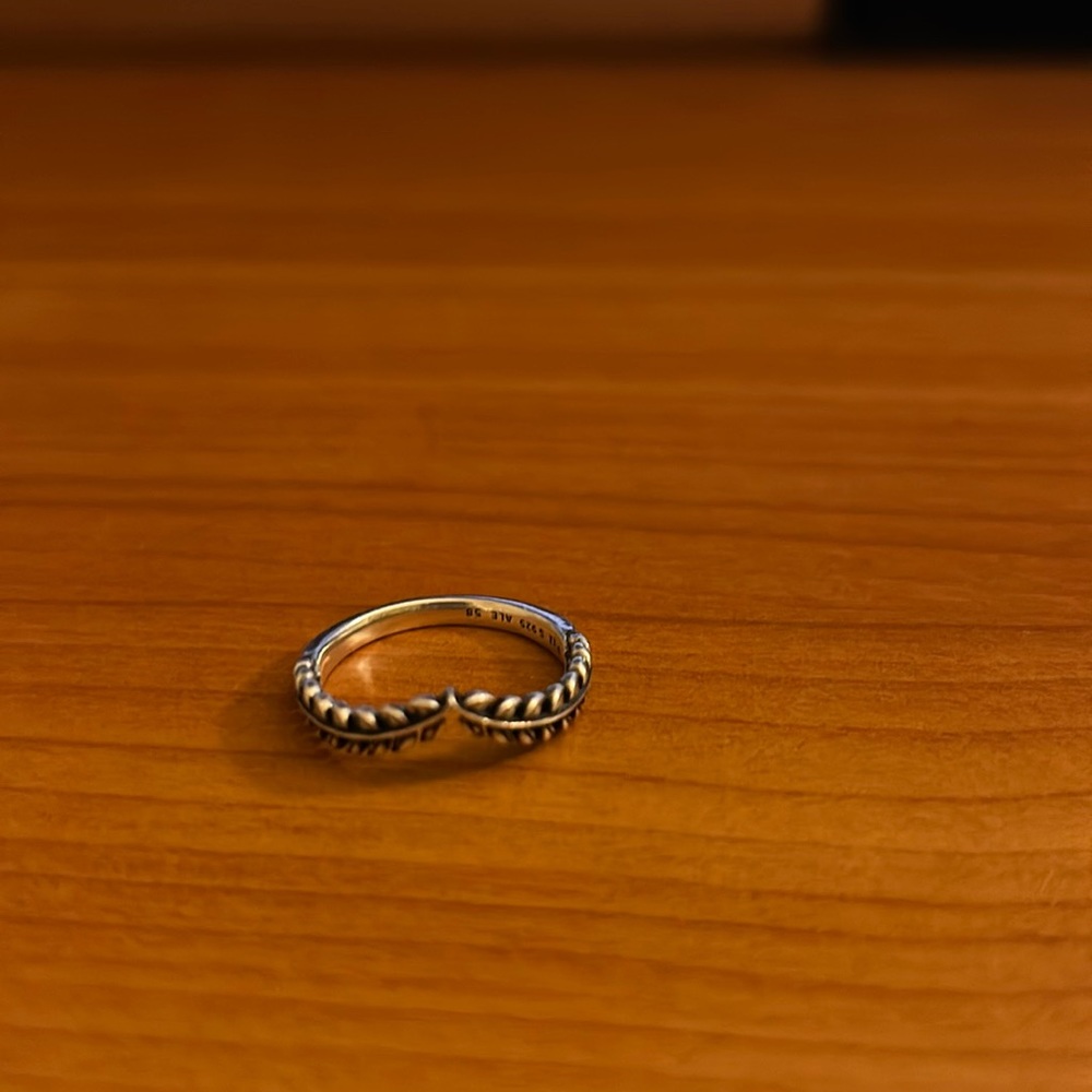 Pandora Wheat grains wishbone ring